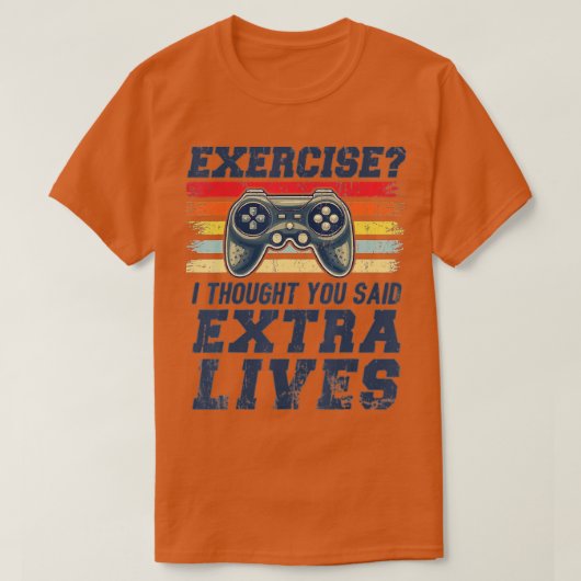 Extra Lives おもしろい Video Game Controllerレトロ(3) Tシャツ (デザイン正面)
