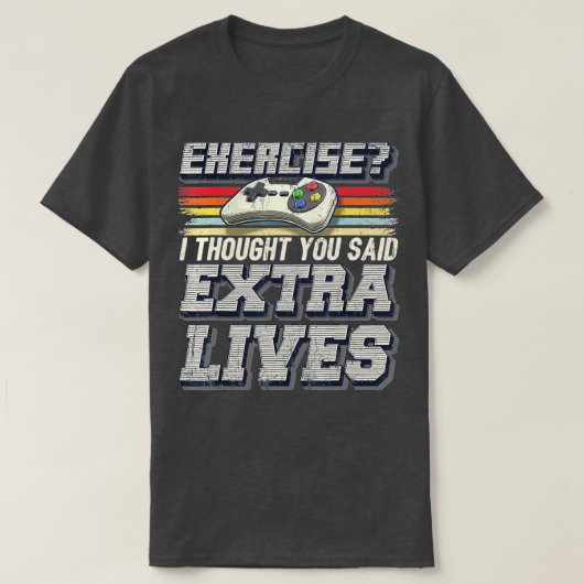 Extra Lives おもしろい Video Game Controllerレトロ Tシャツ (デザイン正面)