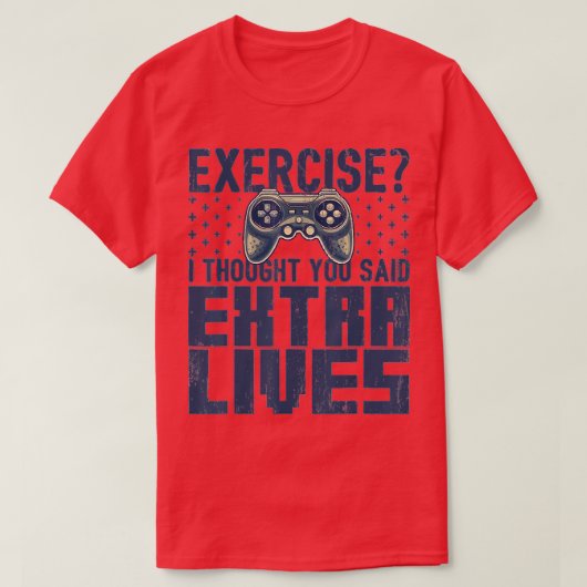Extra Lives おもしろい Video Game ControllerレトロBoy Tシャツ (デザイン正面)