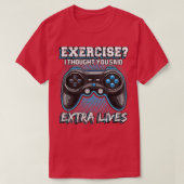 Extra Lives おもしろい Video Game ControllerレトロBoy Tシャツ (デザイン正面)