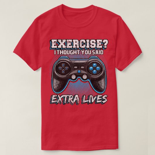 Extra Lives おもしろい Video Game ControllerレトロBoy Tシャツ (デザイン正面)