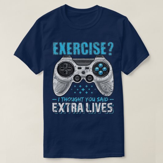 Extra Lives おもしろい Video Game ControllerレトロBoy Tシャツ (デザイン正面)
