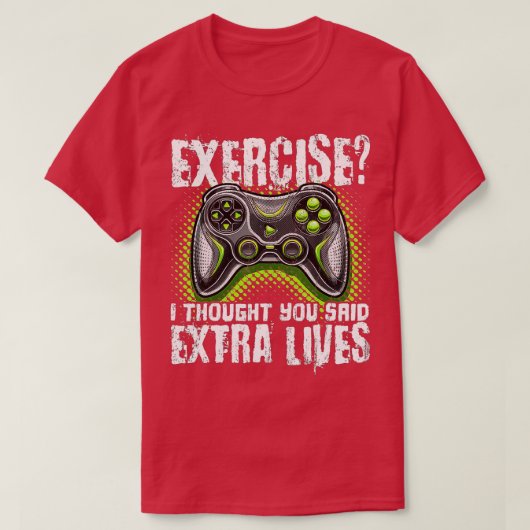 Extra Lives おもしろい Video Game ControllerレトロBoy Tシャツ (デザイン正面)