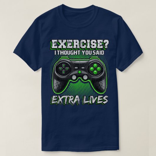 Extra Lives おもしろい Video Game ControllerレトロBoy Tシャツ (デザイン正面)
