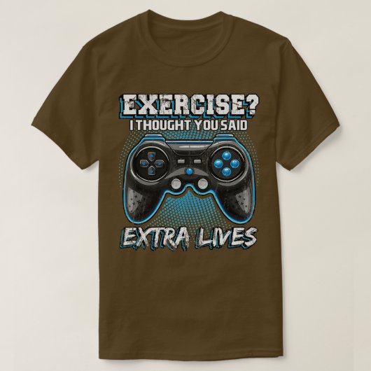 Extra Lives おもしろい Video Game ControllerレトロBoy Tシャツ (デザイン正面)