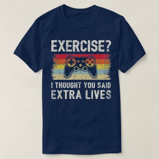 Extra Lives おもしろい Video Game ControllerレトロBoy Tシャツ (デザイン正面)