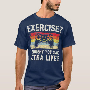 Extra Lives おもしろい Video Game ControllerレトロBoy Tシャツ