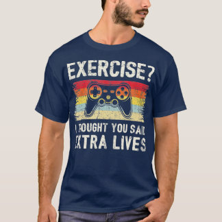 Extra Lives おもしろい Video Game ControllerレトロBoy Tシャツ