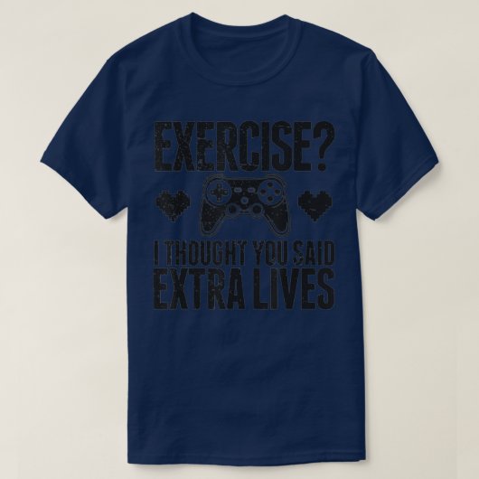 Extra Lives おもしろい Video Game ControllerレトロBoy Tシャツ (デザイン正面)