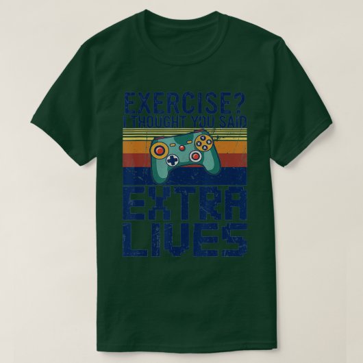 Extra Lives おもしろい Video Game ControllerレトロBoy Tシャツ (デザイン正面)