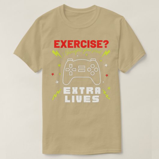 Extra Lives おもしろい Video Game ControllerレトロBoy Tシャツ (デザイン正面)