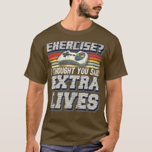 Extra Lives おもしろい Video Game ControllerレトロBoy Tシャツ
