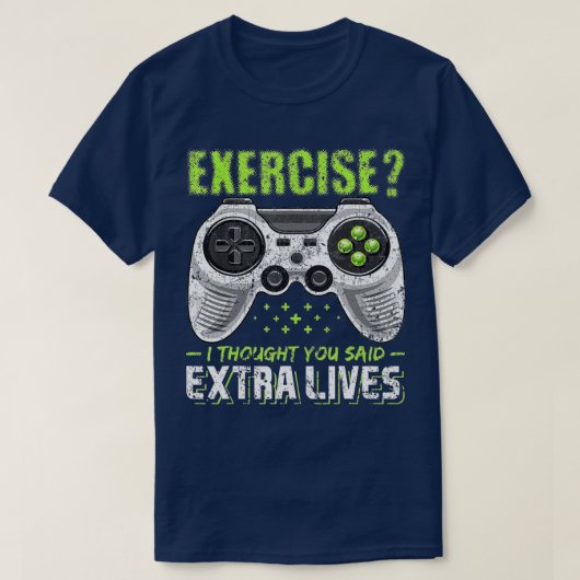 Extra Lives おもしろい Video Game ControllerレトロBoy Tシャツ (デザイン正面)