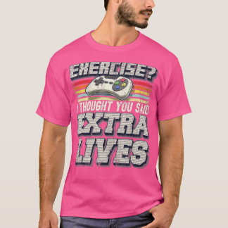 Extra Lives おもしろい Video Game ControllerレトロBoy Tシャツ