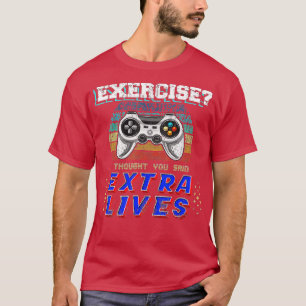 Extra Lives おもしろい Video Game ControllerレトロBoy Tシャツ