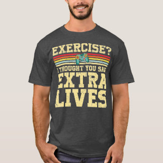 Extra Lives おもしろい Video Game ControllerレトロBoy Tシャツ