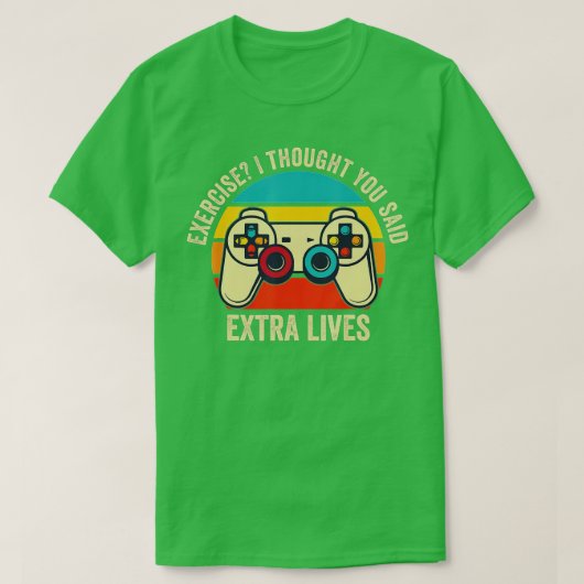 Extra Lives おもしろい Video Game ControllerレトロBoy Tシャツ (デザイン正面)