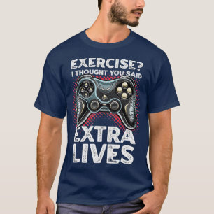 Extra Lives おもしろい Video Game ControllerレトロBoy Tシャツ