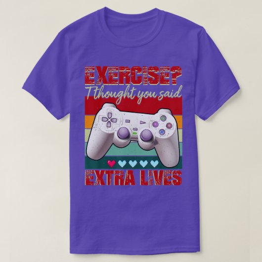 Extra Lives おもしろい Video Game ControllerレトロBoy Tシャツ (デザイン正面)