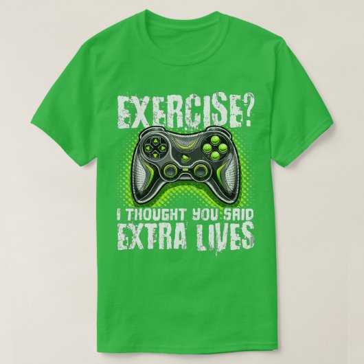 Extra Lives おもしろい Video Game ControllerレトロBoy Tシャツ (デザイン正面)