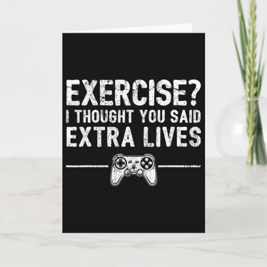 Extra Lives Funny Video Game Controller Retro Game カード (正面)