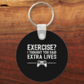 Extra Lives Funny Video Game Controller Retro Game キーホルダー (正面)