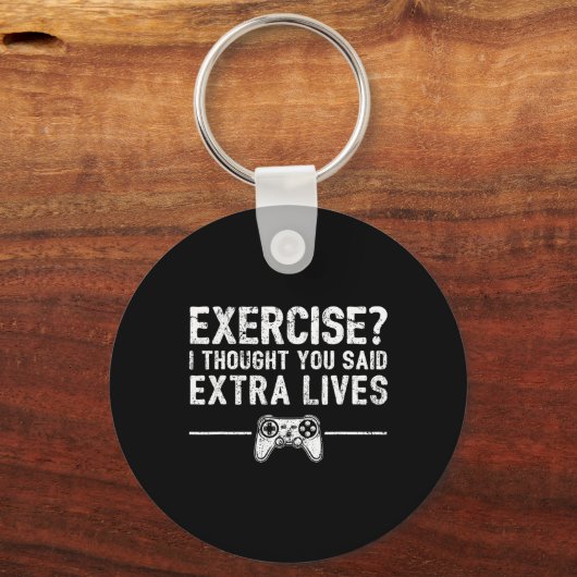 Extra Lives Funny Video Game Controller Retro Game キーホルダー (正面)