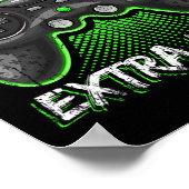 Extra Lives Funny Video Game Controller Retro Game ポスター (角)