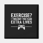 Extra Lives Funny Video Game Controller Retro Game マグネット (正面)