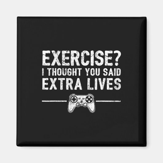 Extra Lives Funny Video Game Controller Retro Game マグネット (正面)