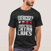 Extra Lives Video Game Controller Retro Gamer Boy Tシャツ (正面)