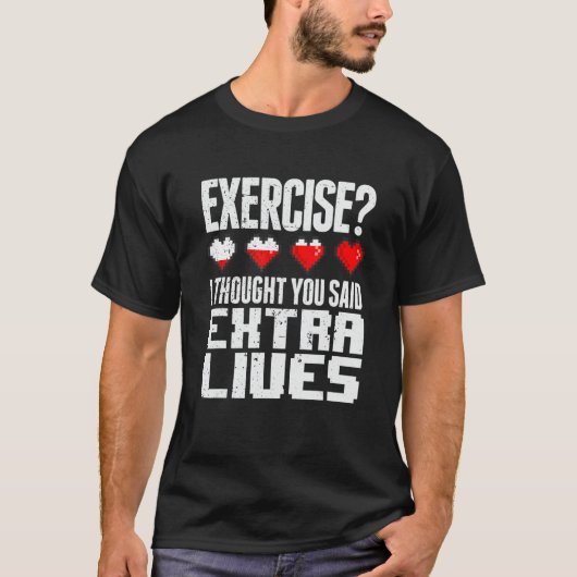 Extra Lives  Video Game Controller Retro Gamer Boy Tシャツ (正面)
