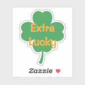 Extra Lucky Four-Leaf Clover St Patricks Day シール (シート)