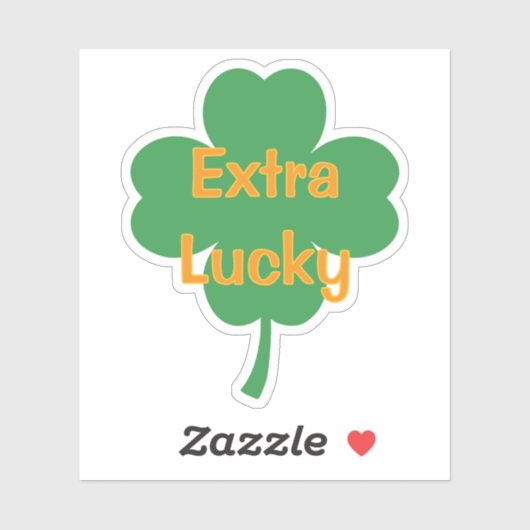 Extra Lucky Four-Leaf Clover St Patricks Day シール (シート)