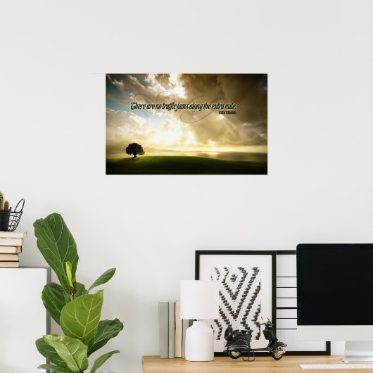 Extra Mileポスタやる気を起こさせるー ポスター (ホームオフィス)