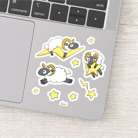 Extra RAM - Sheep with Stars Computer Science Pun シール (詳細)