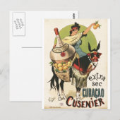 「Extra Sec. Curaao Cusenier」リキュール広告 ポストカード (正面/裏面)