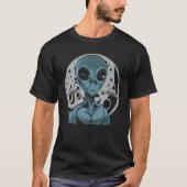 Extraterrestrial Life Believers  Full Moon  Alien  Tシャツ (正面)