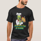 Extraterrestrial Saucer Ufo Paranormal Alien Pizza Tシャツ (正面)