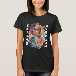 Extravagante Schönheit Porträt selbstbewusste Frau Tシャツ