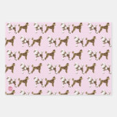 extravantes Taubendekor , Bambi und Pudelmuster  ラッピングペーパーシート (正面3)