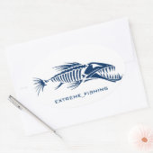 EXTREME_魚釣り 楕円形シール (封筒)
