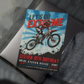 Extreme BMX Bike Birthday - Dirt Bike 招待状