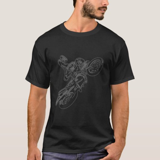 Extreme Dirt Bike Motocross Rider Tシャツ (正面)