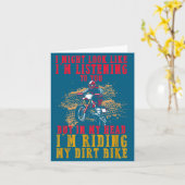 Extreme Motocross Fan Dirt Bike Rider's Dream Funn カード (黄色い花)