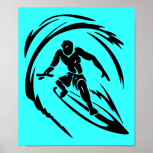extreme_sport_003サーフィンDUED TATTOO TRIBAL ポスター
