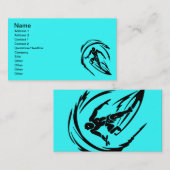 extreme_sport_003サーフィンDUED TATTOO TRIBAL 名刺 (正面/裏面)