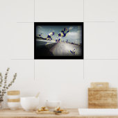 Extreme Sports Poster:スケートボーダーがトリックをする ポスター (キッチン)