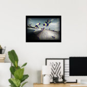 Extreme Sports Poster:スケートボーダーがトリックをする ポスター (ホームオフィス)