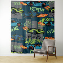Extreme Tokyo Street Racing Pattern タペストリー